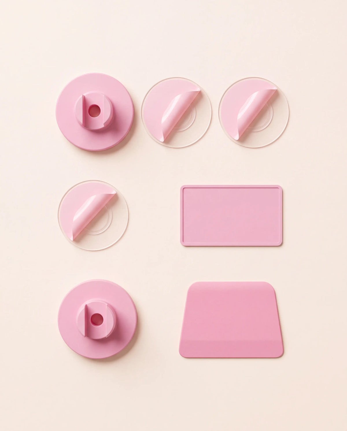 Kit déménagement Showrz rose : fixations et adhésifs de rechange
