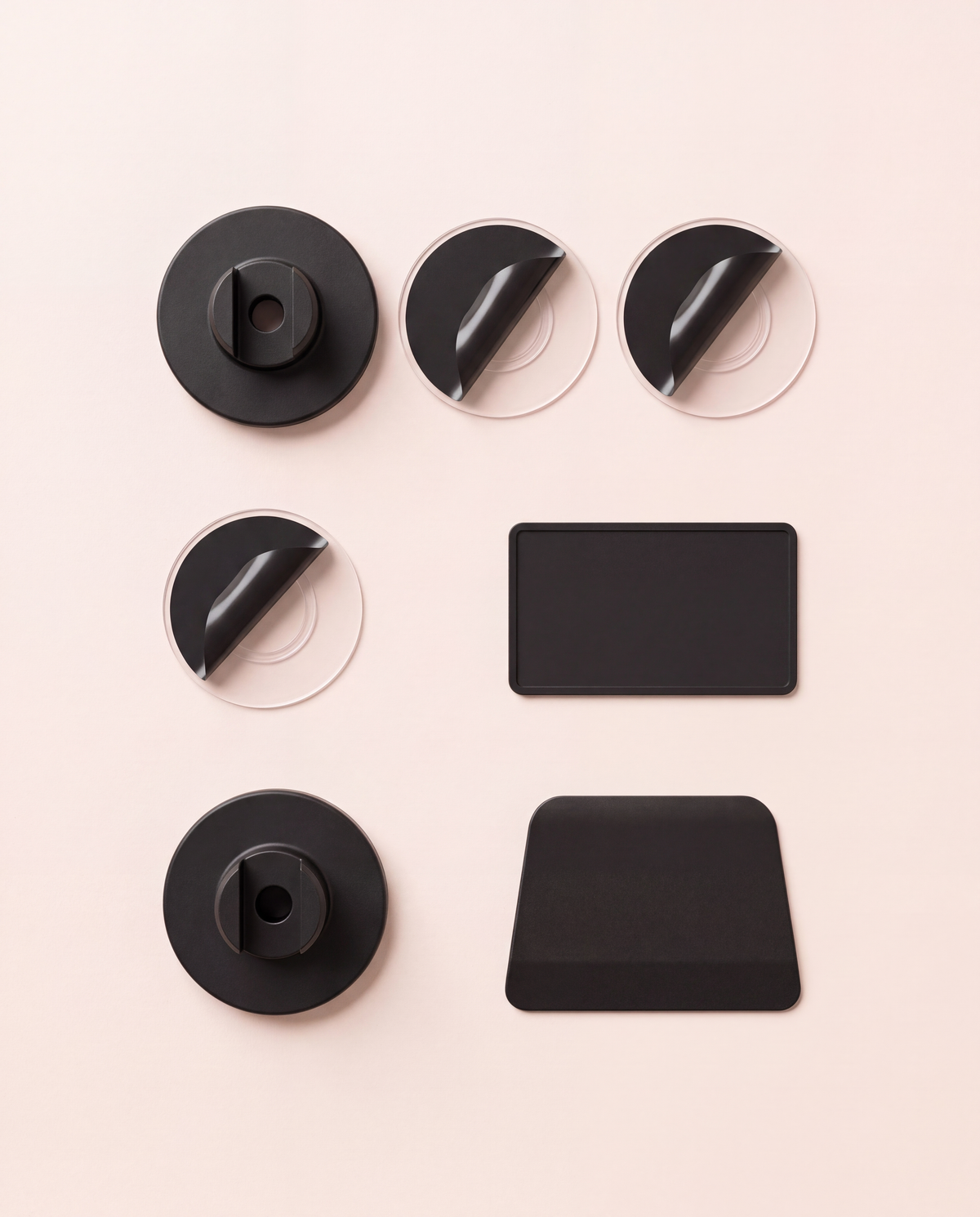 Kit déménagement Showrz noir mat : fixations et adhésifs de rechange