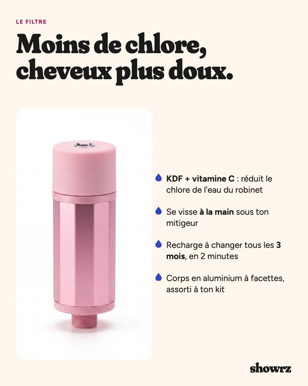 Moins de chlore